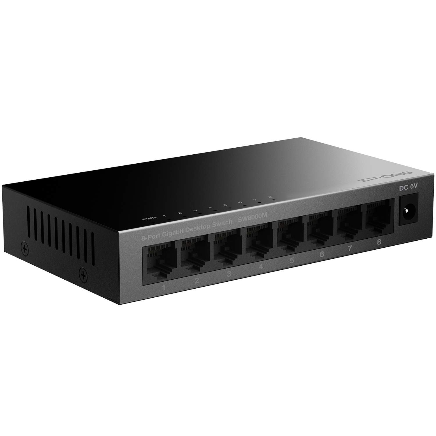 8-porttinen Gigabit-kytkin Metal Black