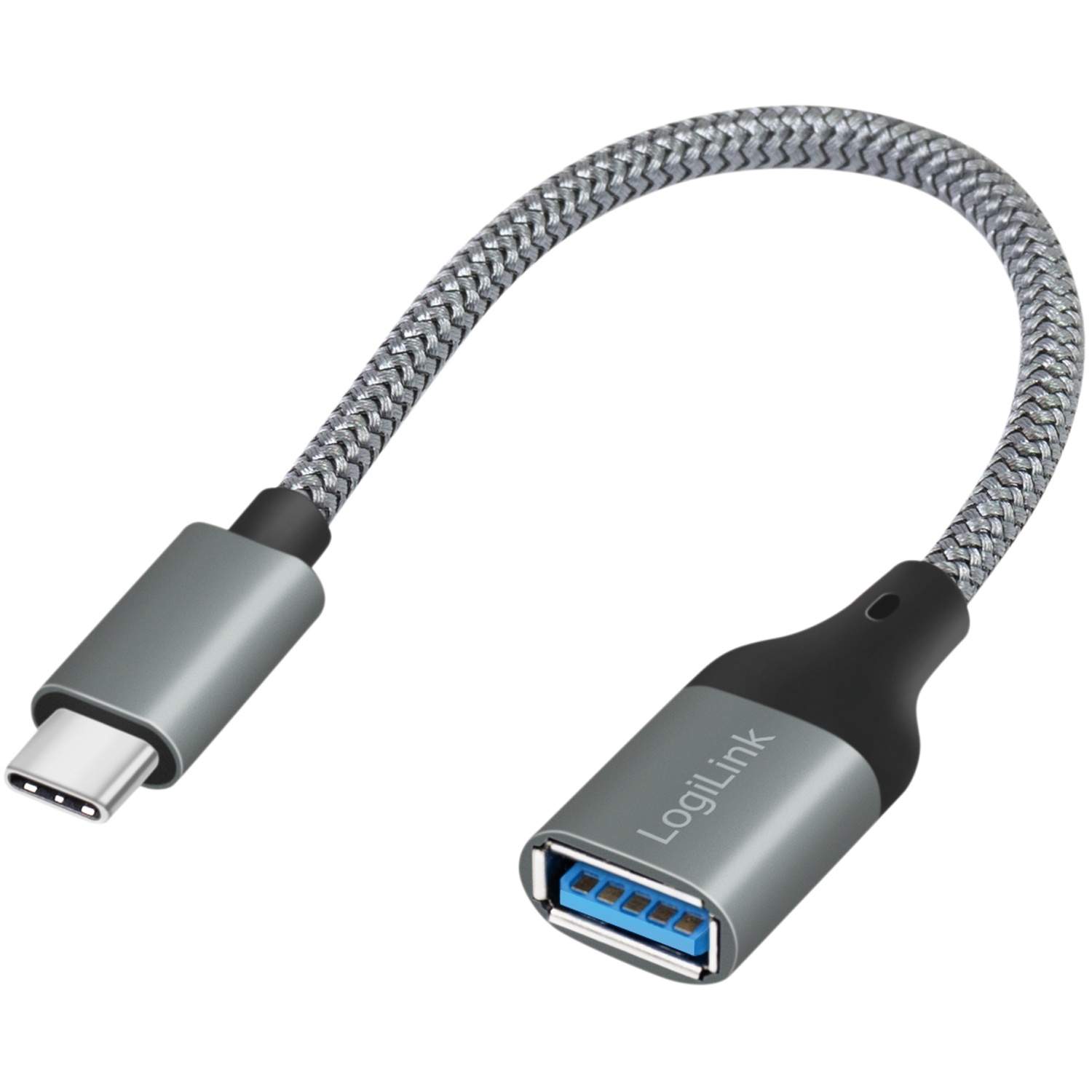 USB 3.2 Gen1 Type-C adapter, C/M to USB-A/F, OTG, auminum, 0.15 m