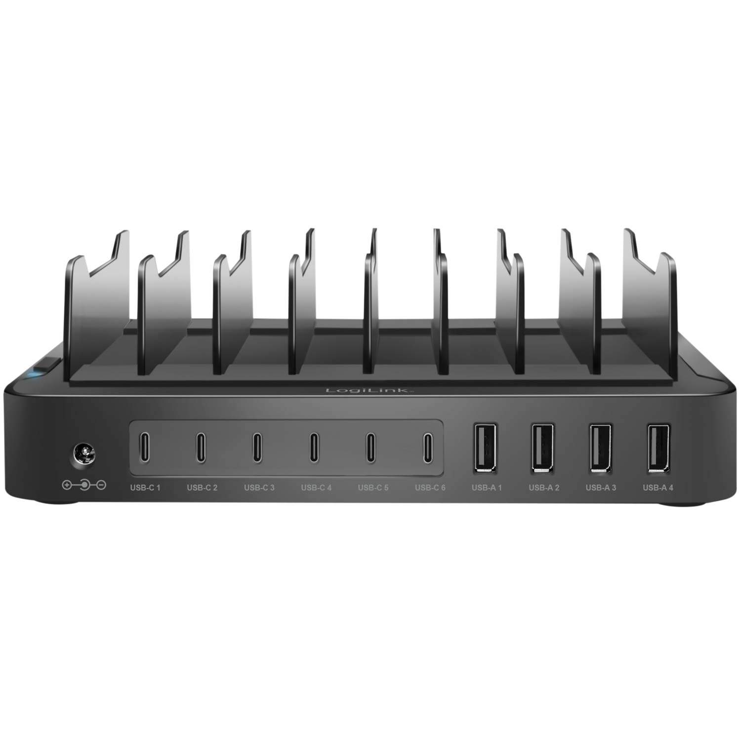 Alternativ bild 1 för Laddstation 10 portar 6st USB-C + 4st USB-A PD/QC3.0 120W