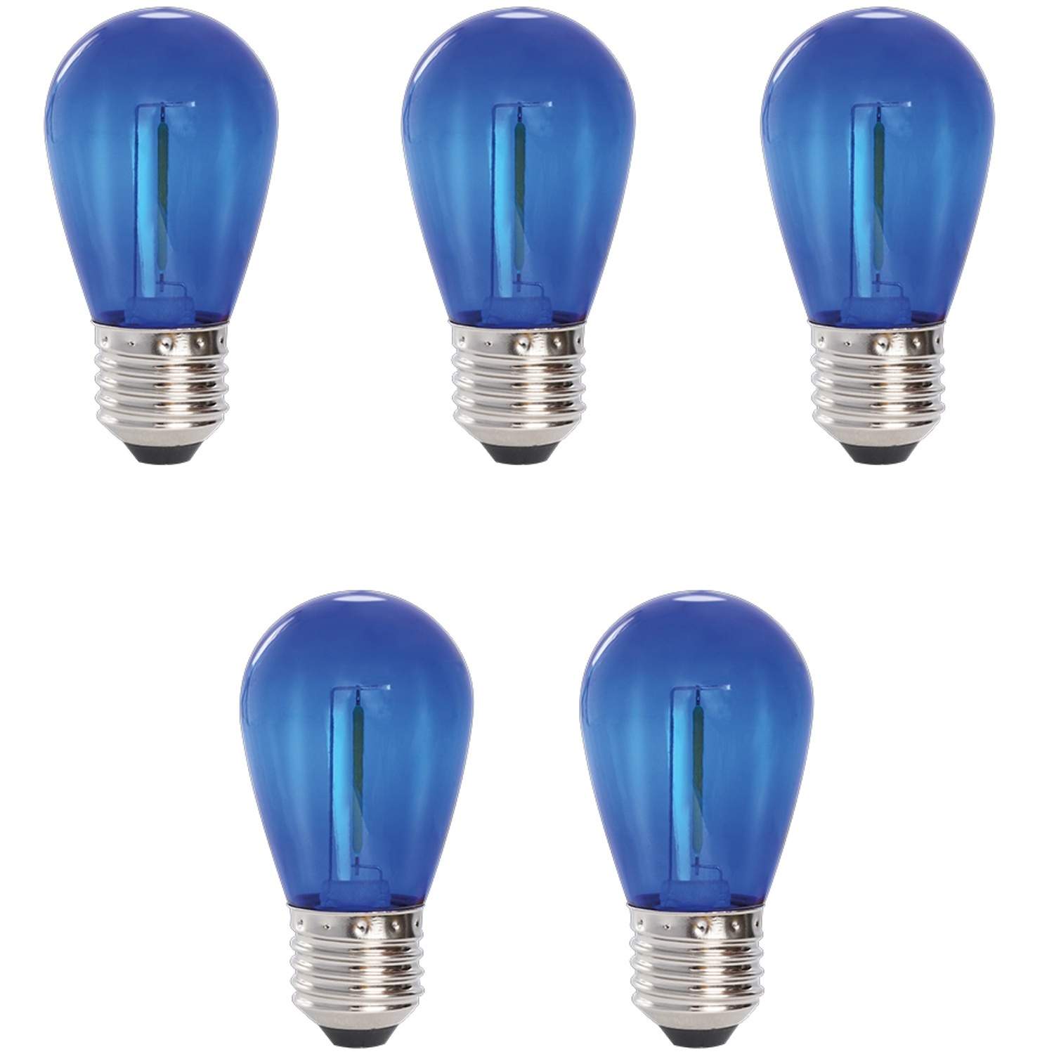 5-pak Deco Bulb LED lyskilde E27 12V Blå 30lm