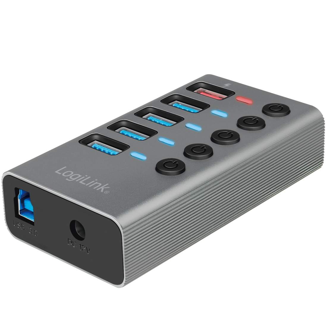 USB-hub 4+1-port med separata På/Av-knappar USB 3.2 Gen 1 | Elektronik - Ljud & Bild - Högtalare | Pryloteket