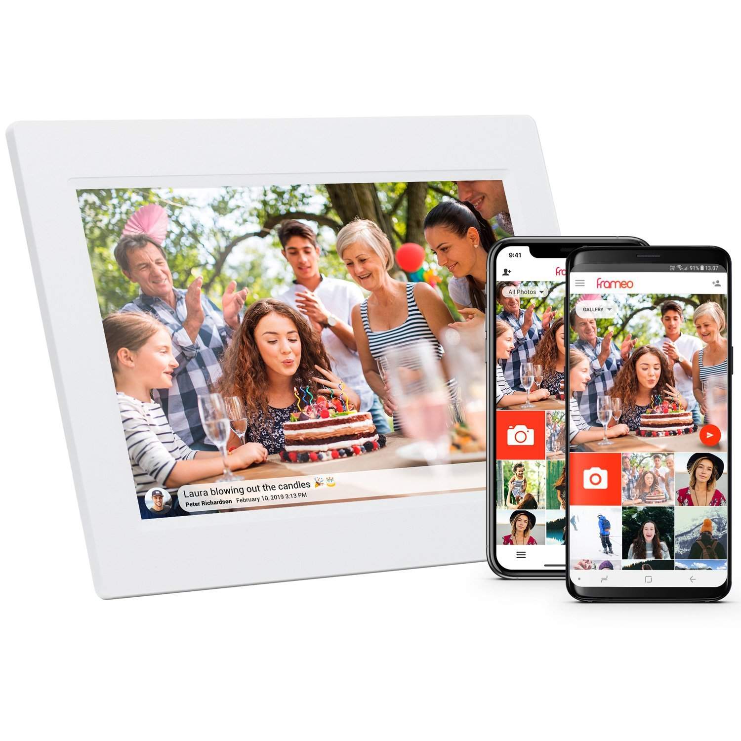 Alternativ bild 1 för DENVER FRAMEO PFF-1015 - Digital fotoram -  10,1- 1920 x 1080 - vit