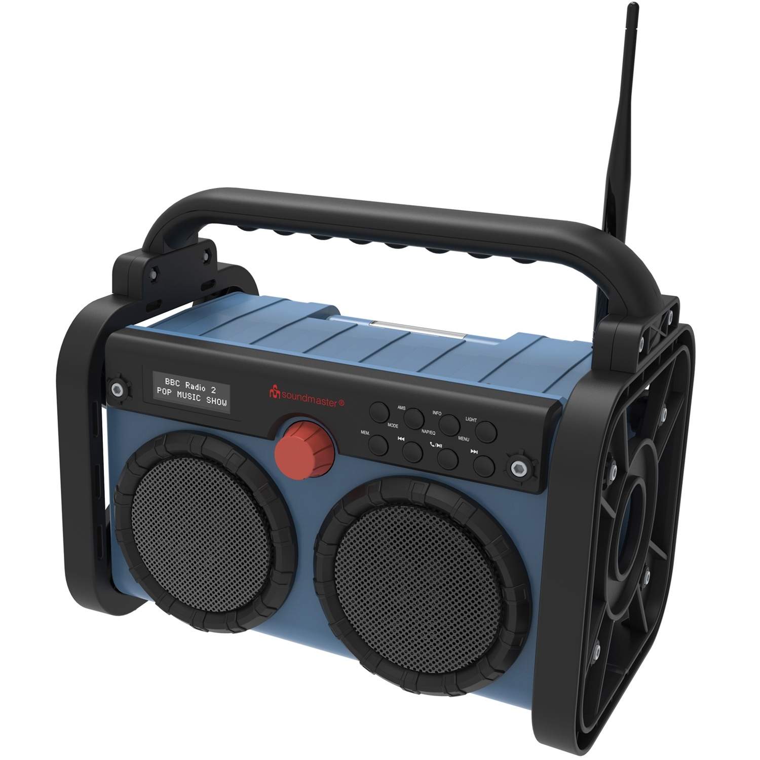 DAB85BL Stereo DAB+/FM-konstruktion/haveradio med Bluetooth®, LED-belysning og Li-Ion batteri billede
