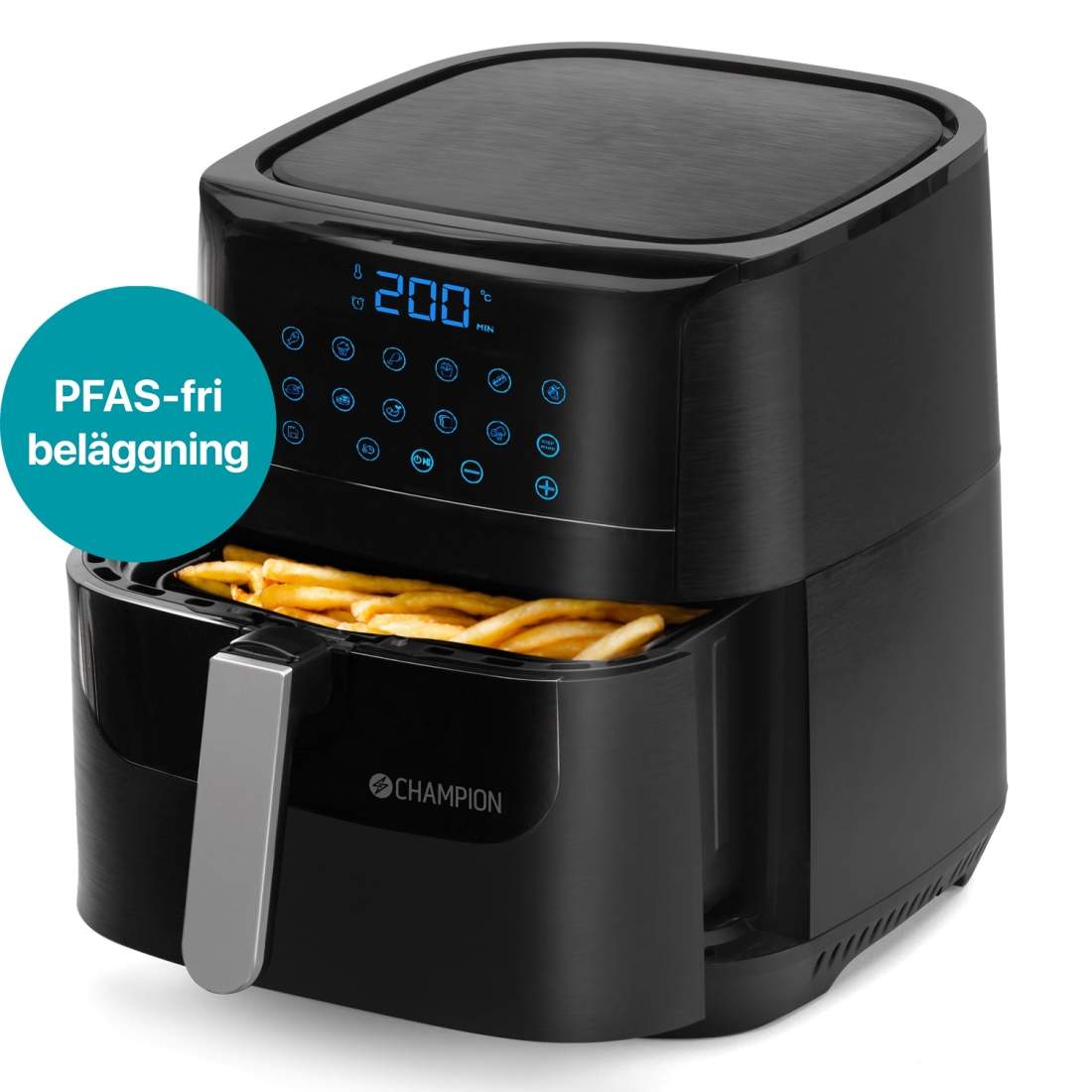 Air Fryer XL Ceramic 5,5L 1800W AF600 Svart | Hem & Hobby | Pryloteket
