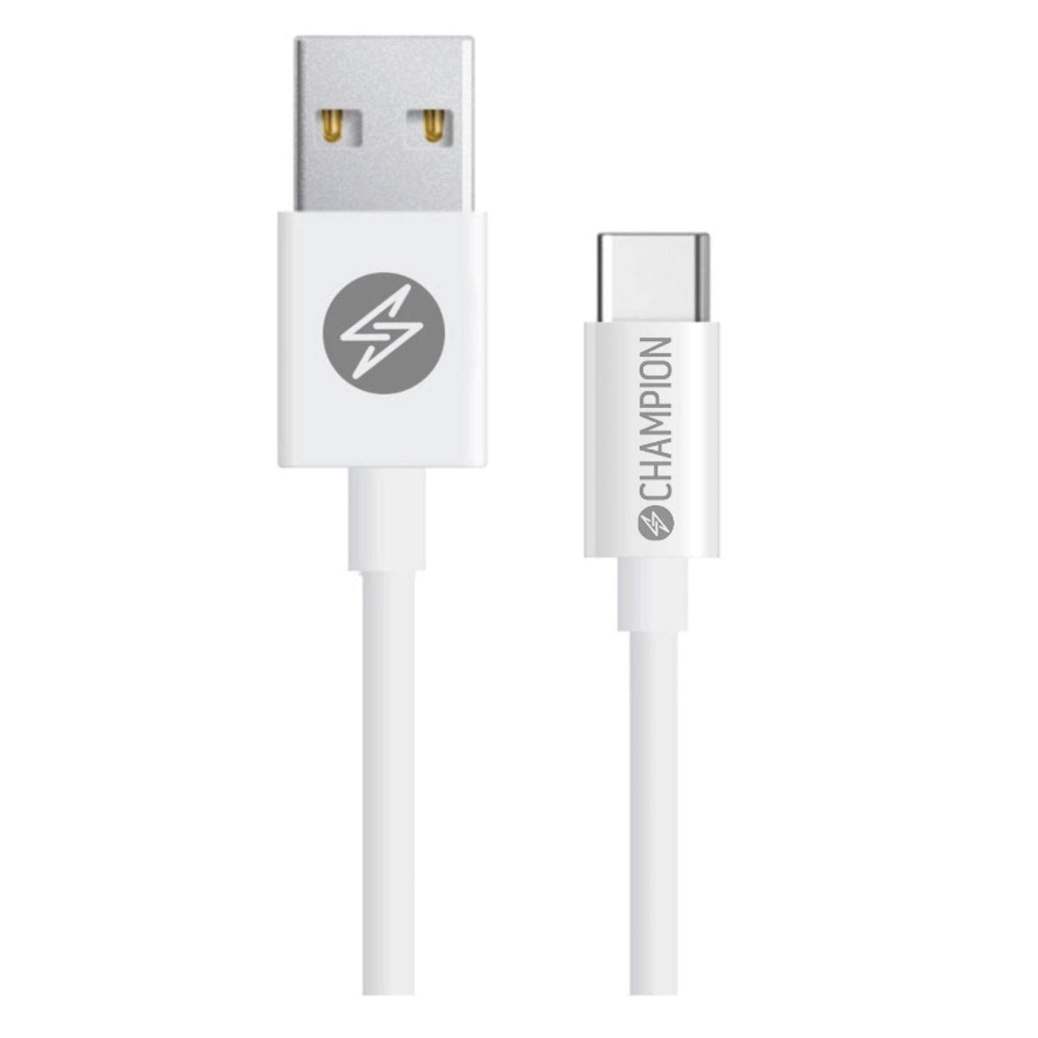 USB-A til USB-C kabel 3m hvid billede