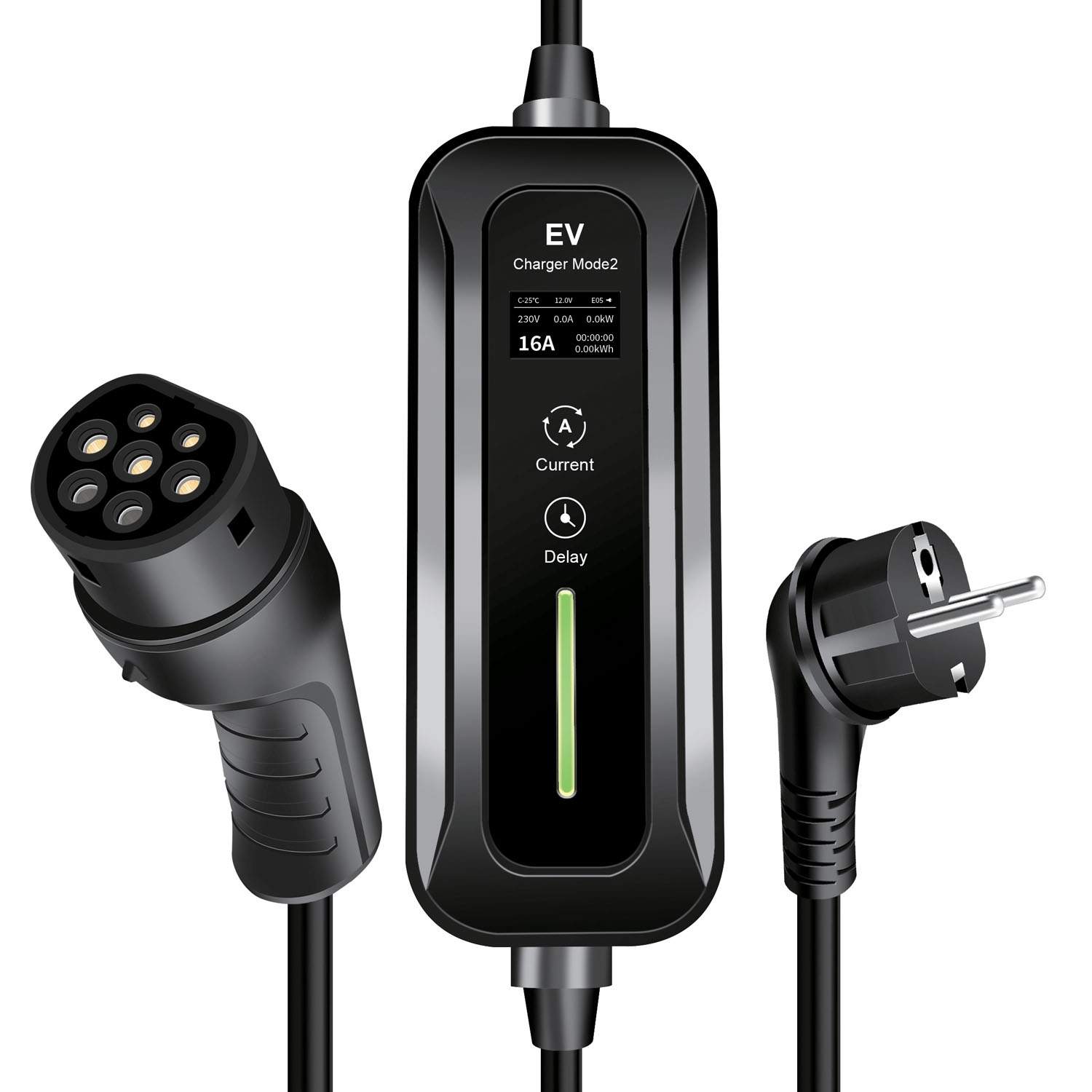 Lader Elbil Type 2 230V 1-faset 16A 3,7 kW 5m billede