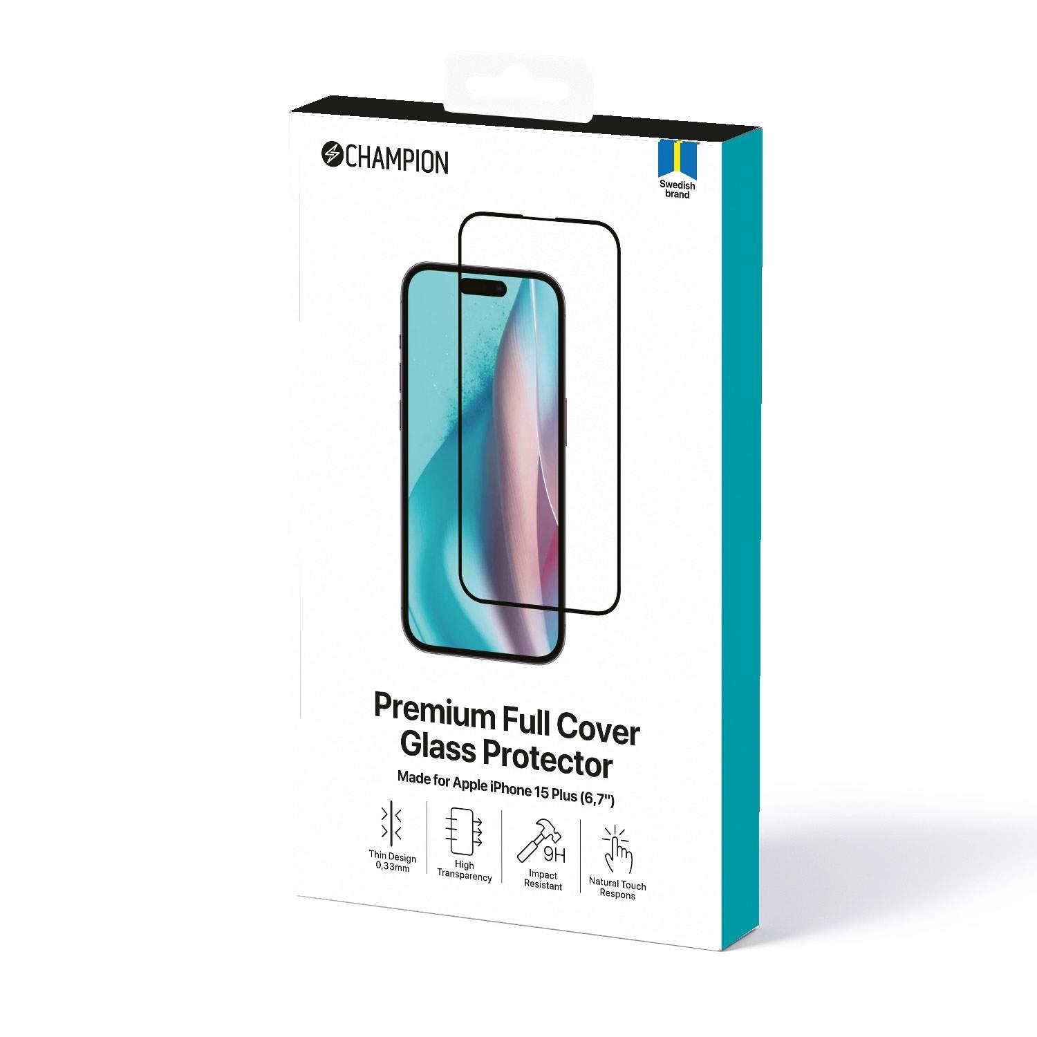 Alternativ bild 1 för Skärmskydd iPhone 16 Plus / 15 Plus Svart