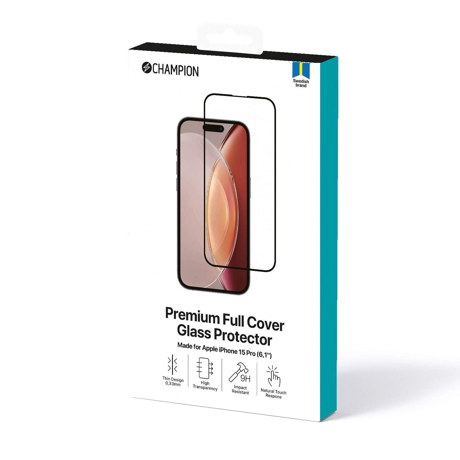 Alternativ bild 1 för Skärmskydd iPhone 15 Pro Svart