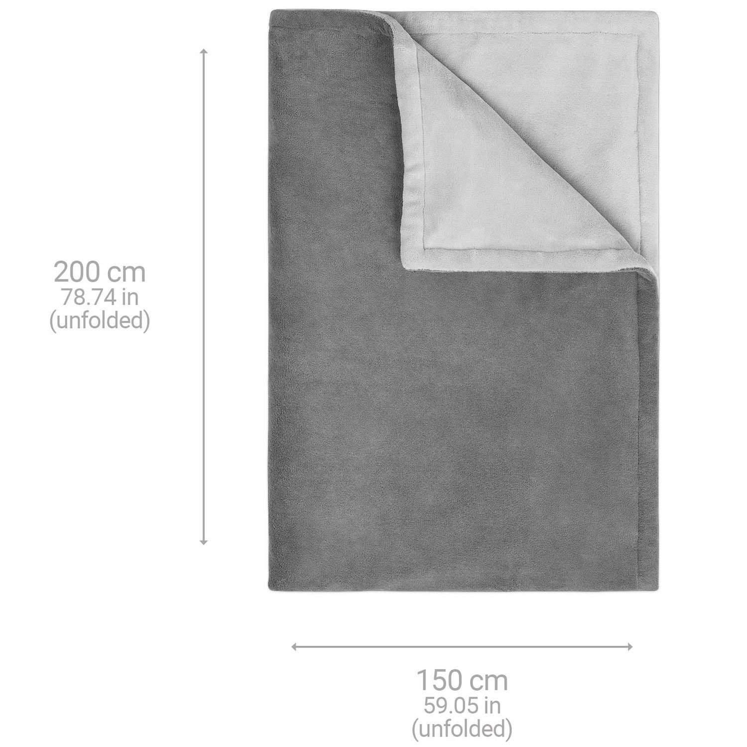 Alternativ bild 1 för Medisana Medisana Electric blanket XXL HB 675, 2x1.5 m, gray