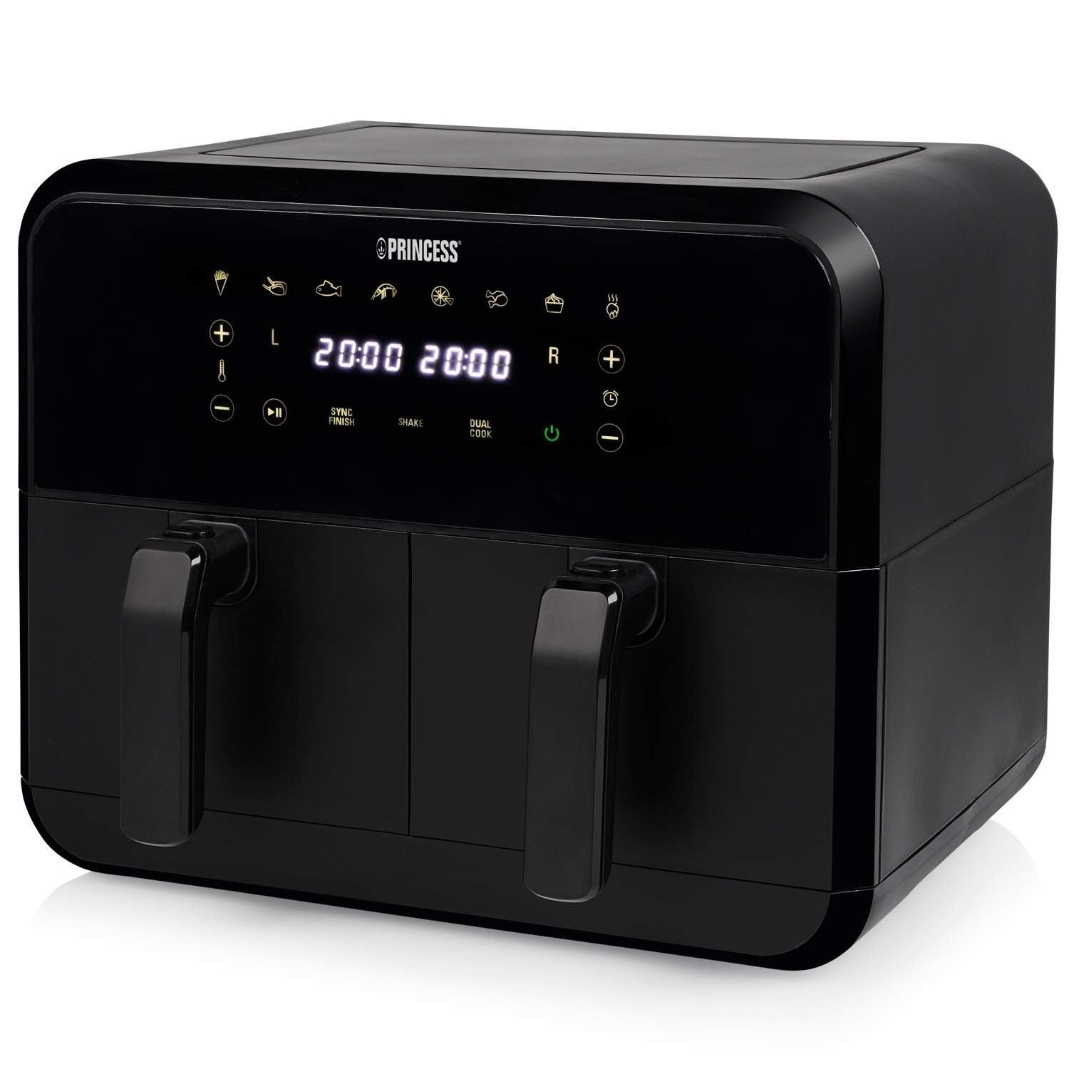 Airfryer med dobbeltkurve 2X4L 2400W - 182068 billede