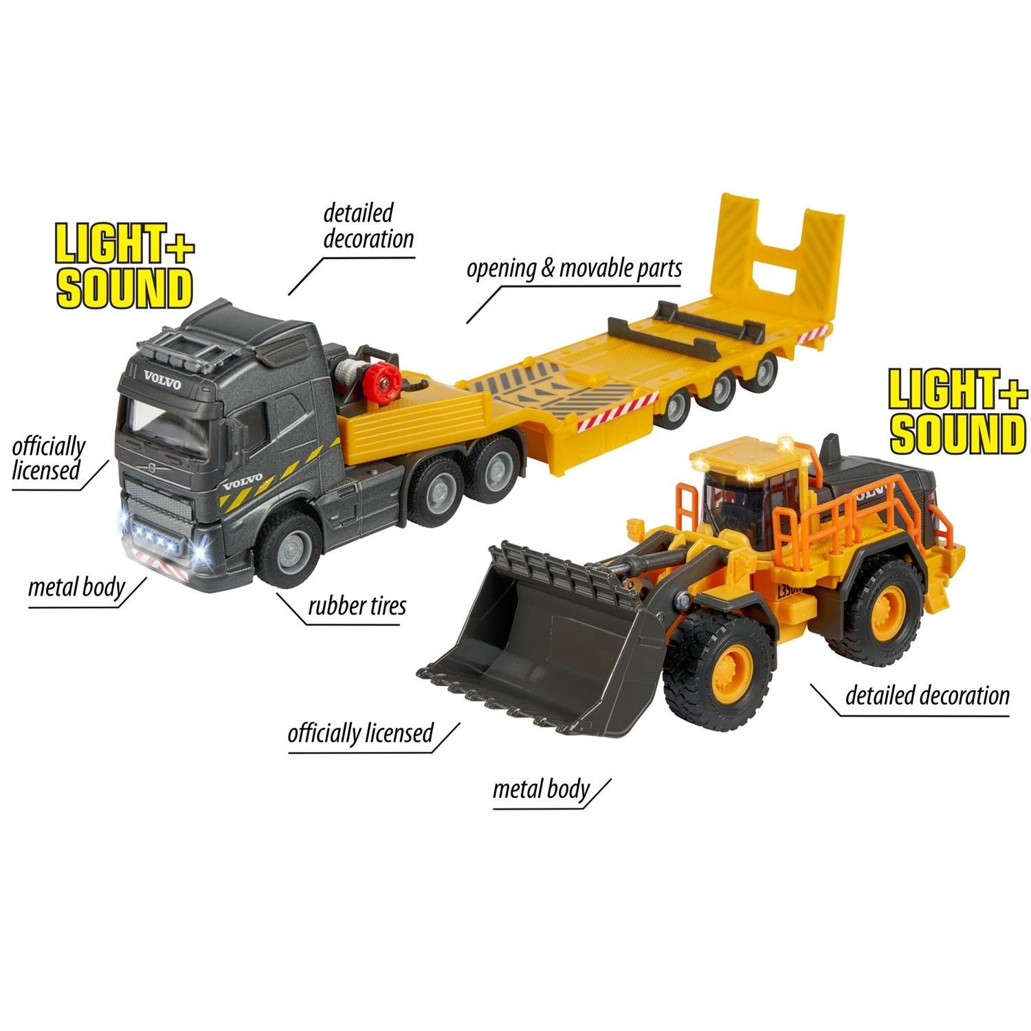 Alternativ bild 1 för Majorette 213726000, Lastare, 3 År, AAA, Metall, Plast, Grå, Gul