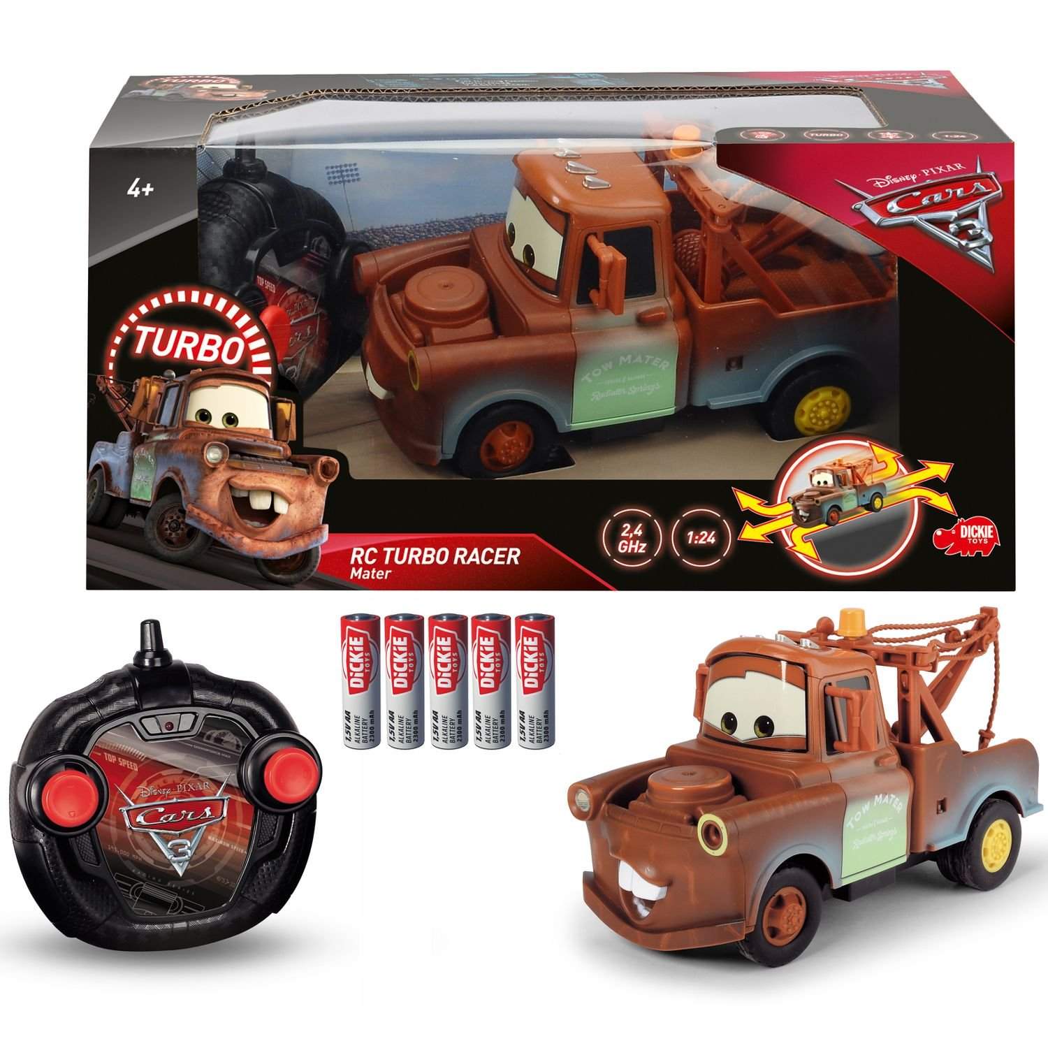 Disney Cars 3 Radiostyret Rescue Twine Turbo Racer 1:24 billede