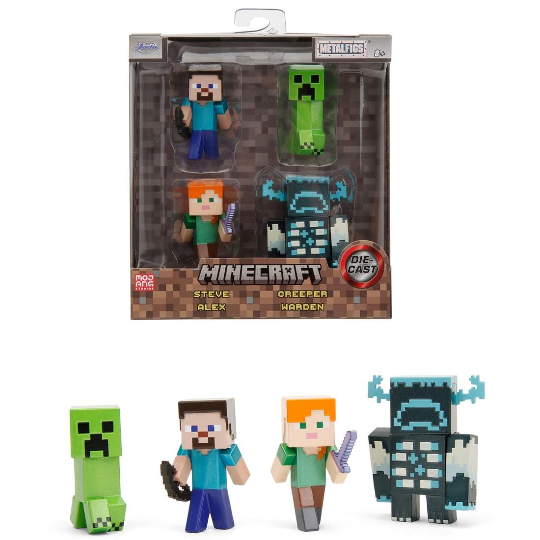 Minecraft 4-Pack Nanofigurer | Hem & Hobby | Pryloteket