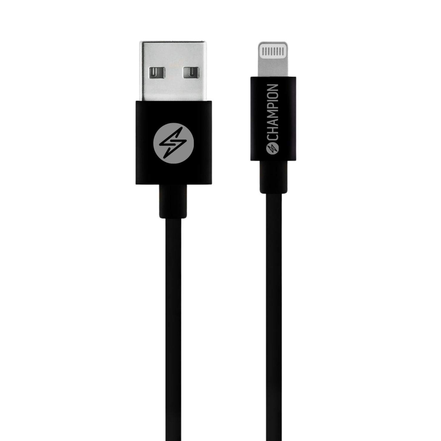 USB-A til Lightning-kabel 3m sort