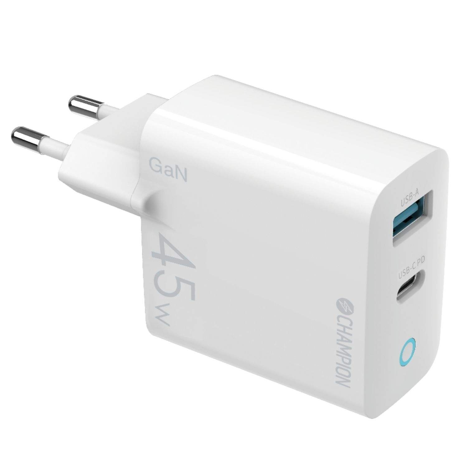 Oplader 45W GaN QC/PD Hvid