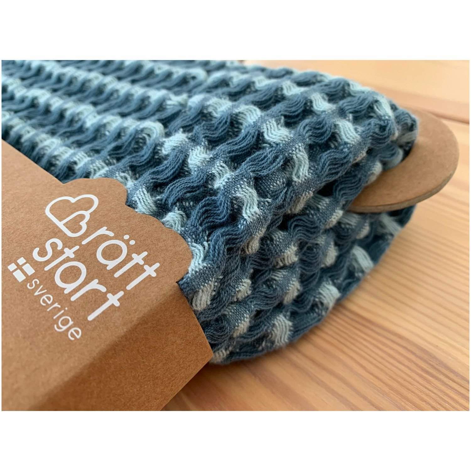 Alternativ bild 1 för Rätt Start filt Uno ekologisk bomull, blå/grå