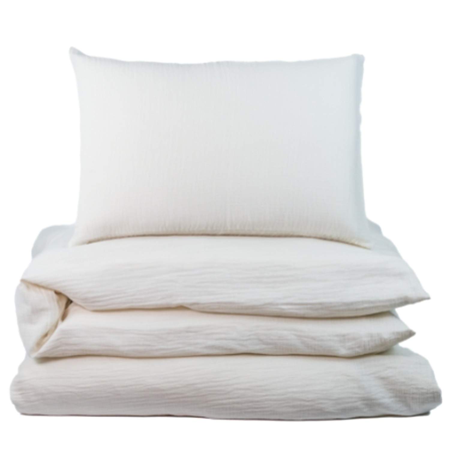 Dynebetræk Seng Muslin Ivory