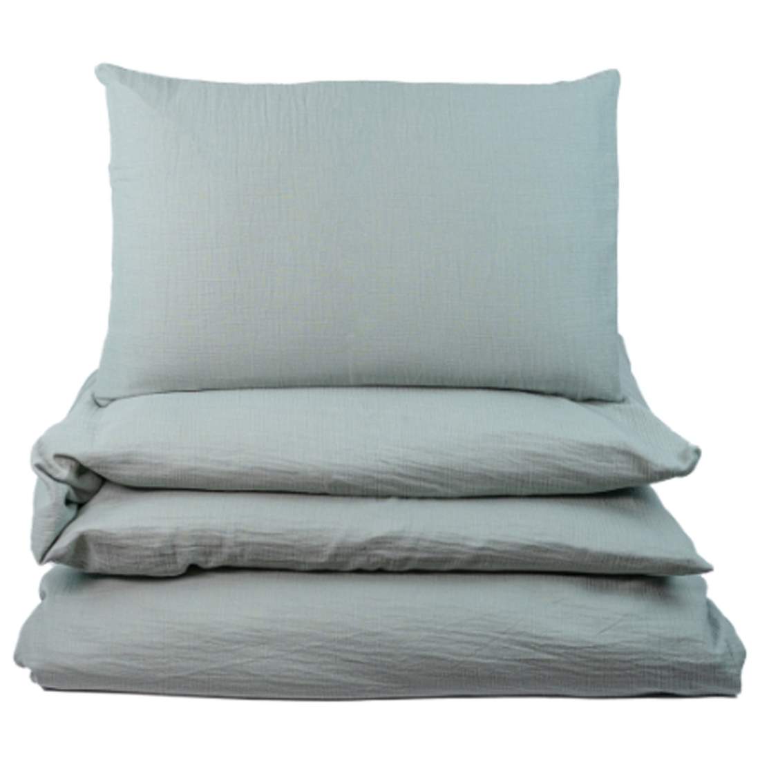 Påslakan Spjälsäng Muslin Frosty Green | Hem & Hobby - Hem & Hushåll - Sovrum - Påslakan | Pryloteket