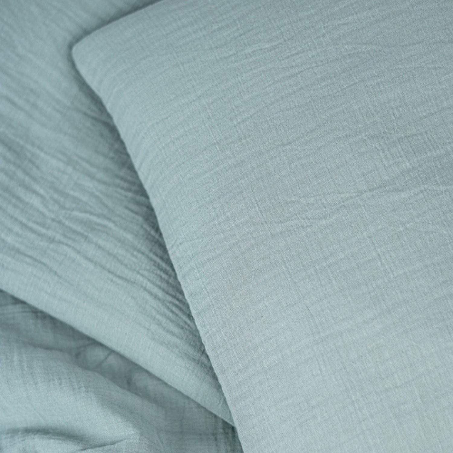 Alternativ bild 1 för Påslakan Spjälsäng Muslin Frosty Green