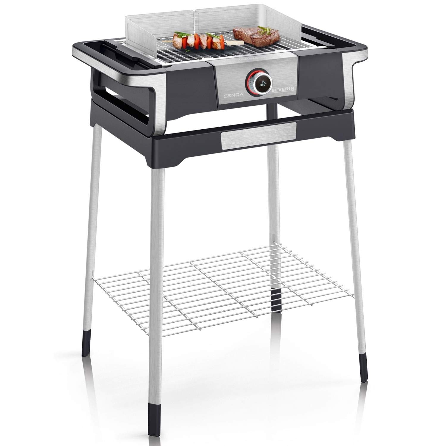 Elektrisk grill med ben 500°C Senoa digital PG8118 billede