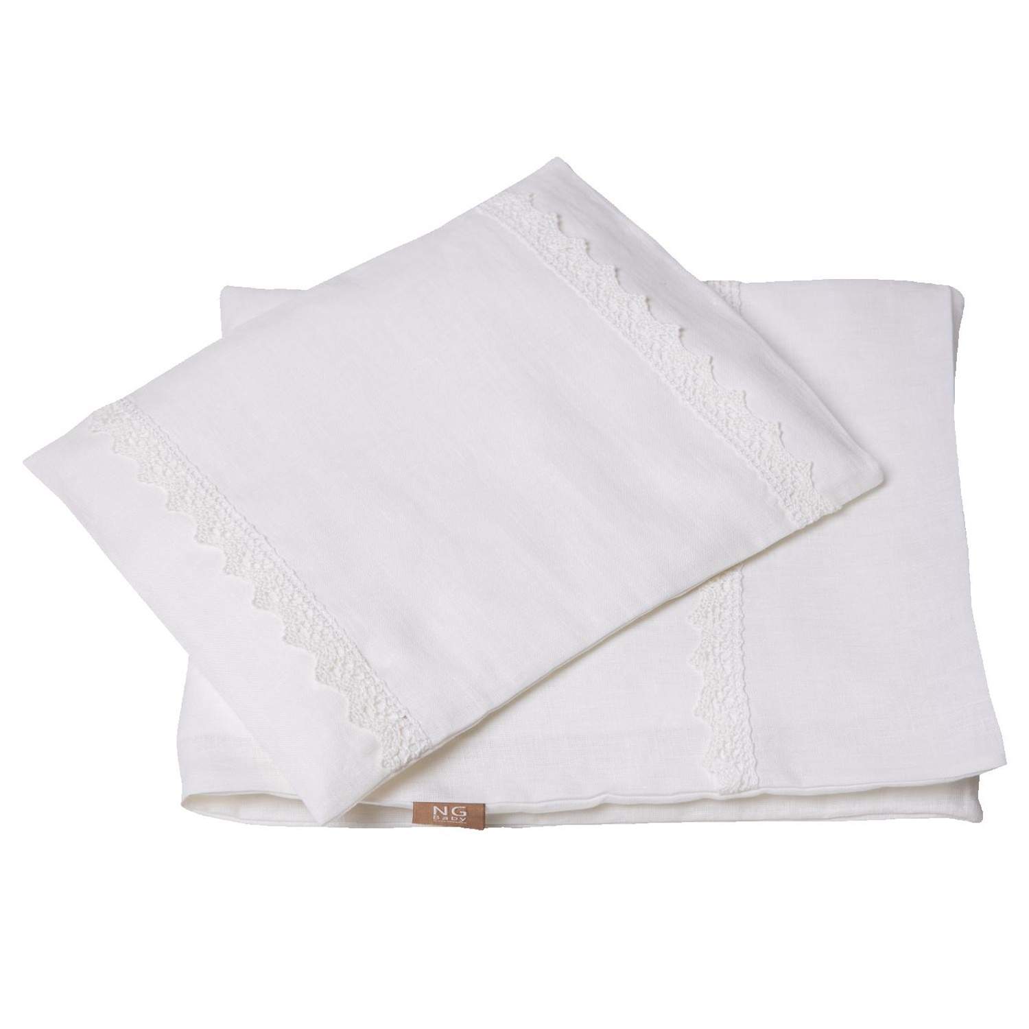 Dynesæt Krybbe hvid blonde