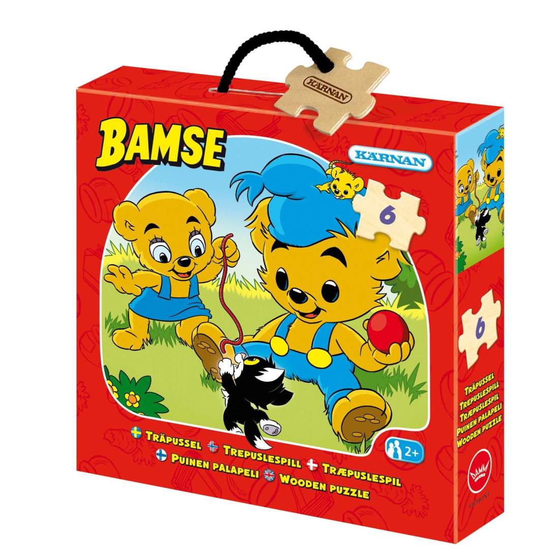 Askpussel trä Bamse 6 bit | Leksaker & Spel - Leksaker - Pussel | Pryloteket