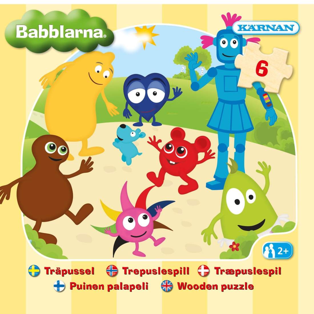 Askpussel trä Babblarna 6 bit | Leksaker & Spel - Leksaker - Pussel | Pryloteket