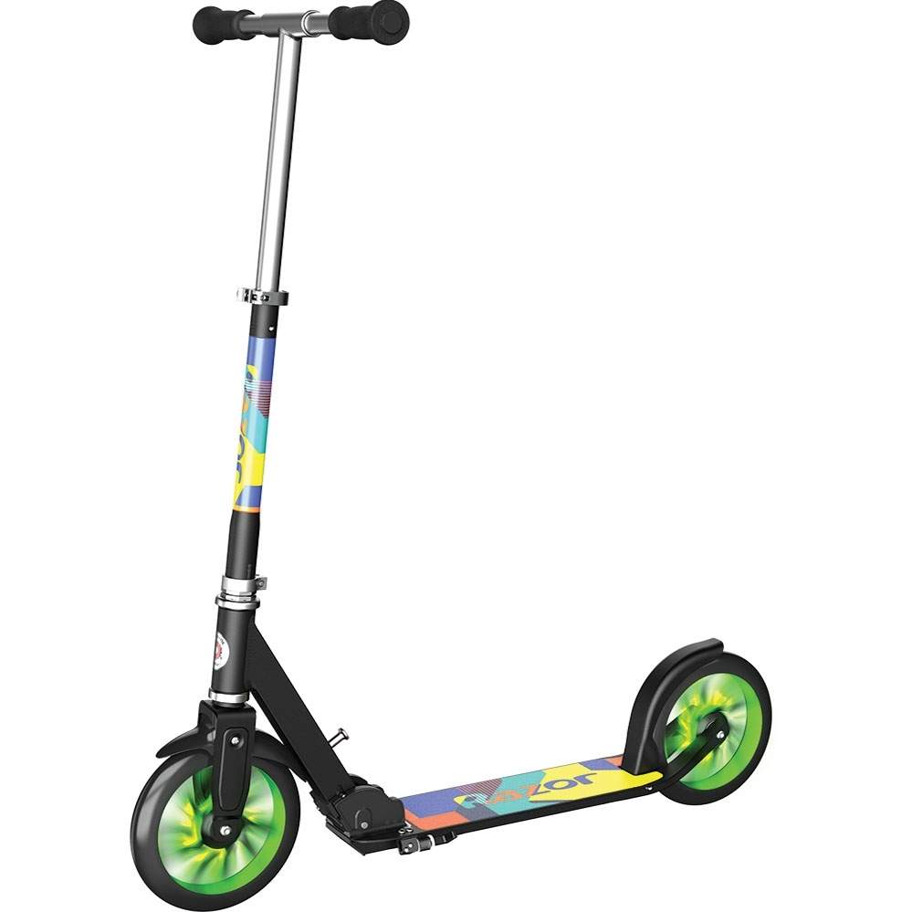 Løbehjul til børn Razor A5 Lux Light-Up - grøn/multifarvet