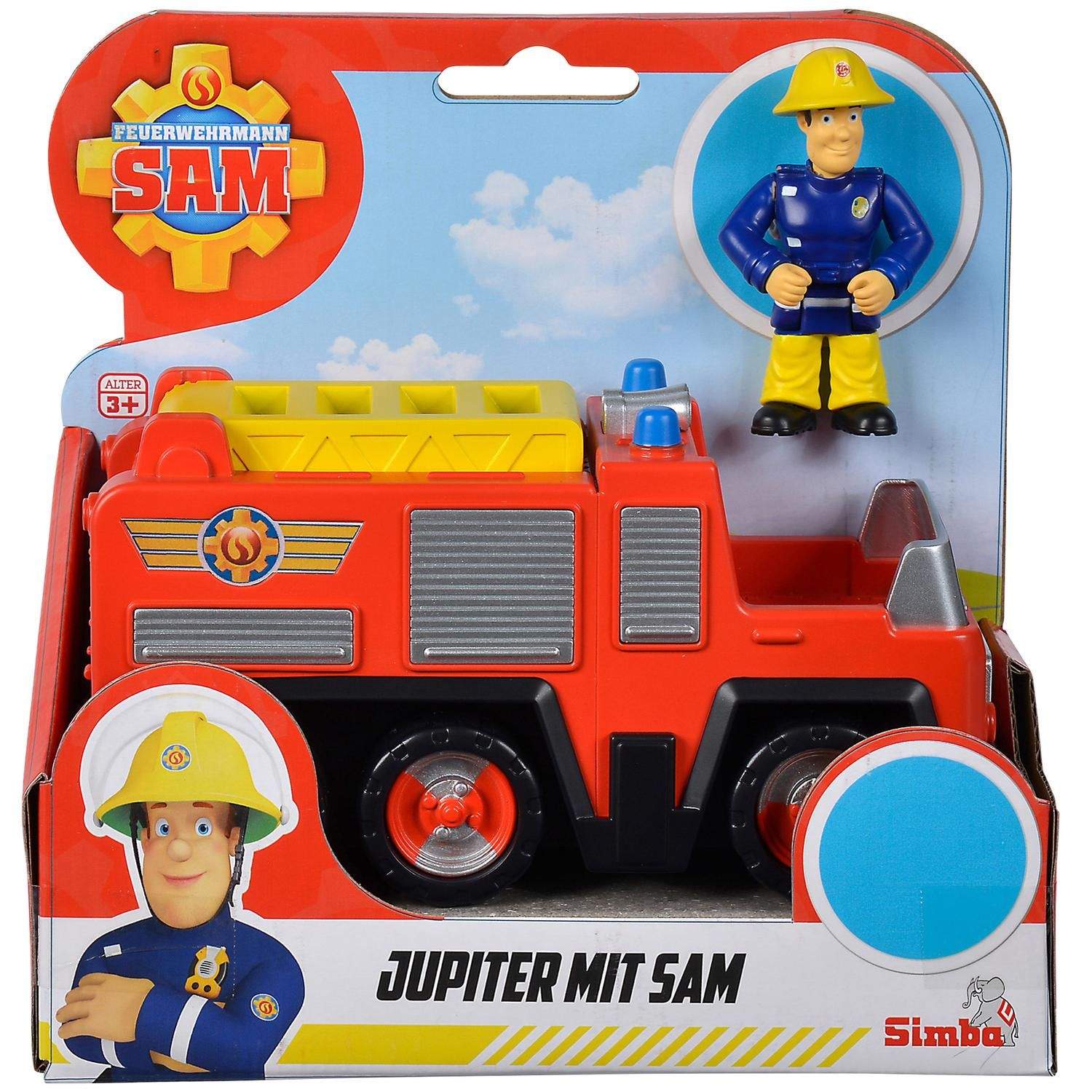 Legetøjsfigur brandmand - Simba Fireman Sam Jupiter med Sam