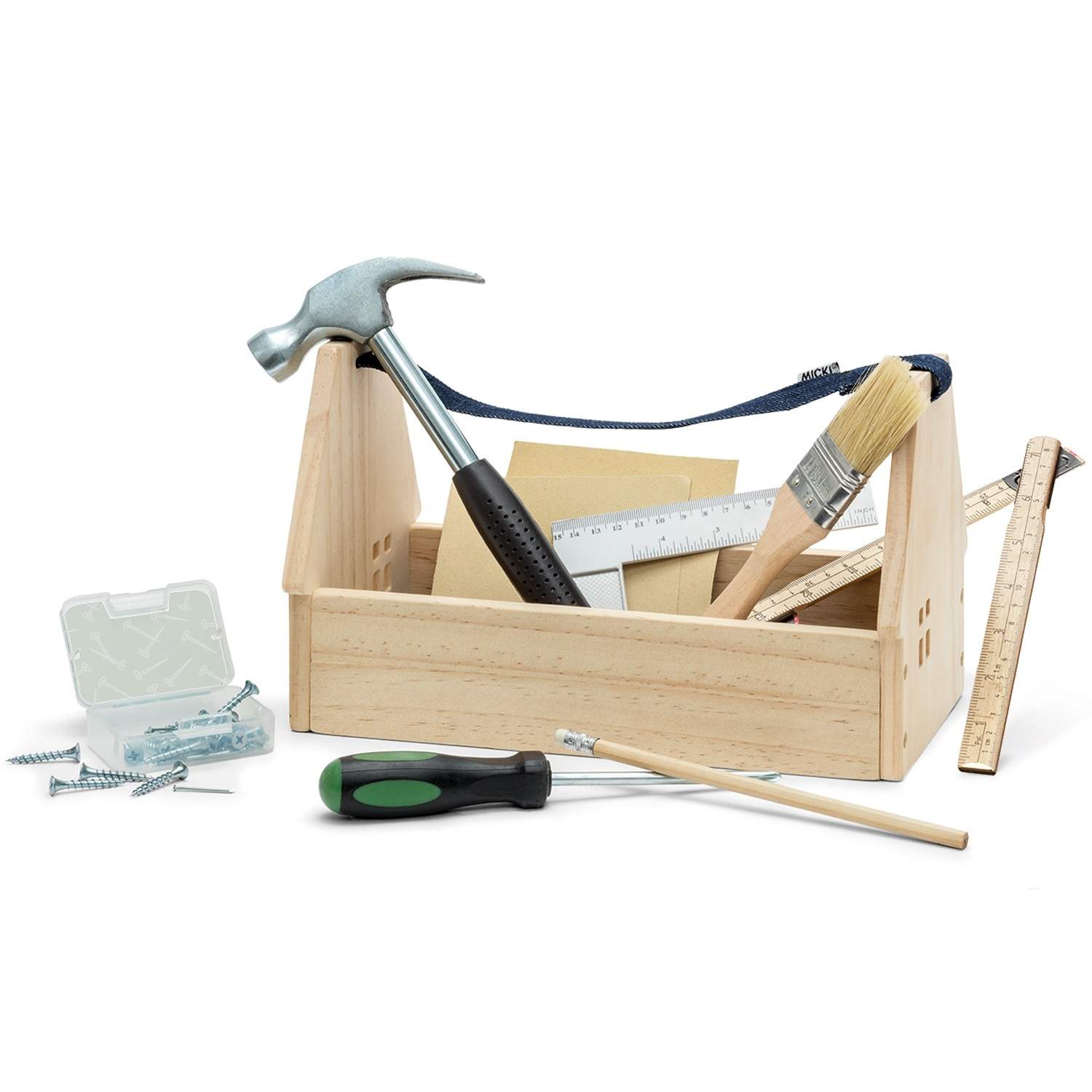 Tømrerkasse med værktøj billede