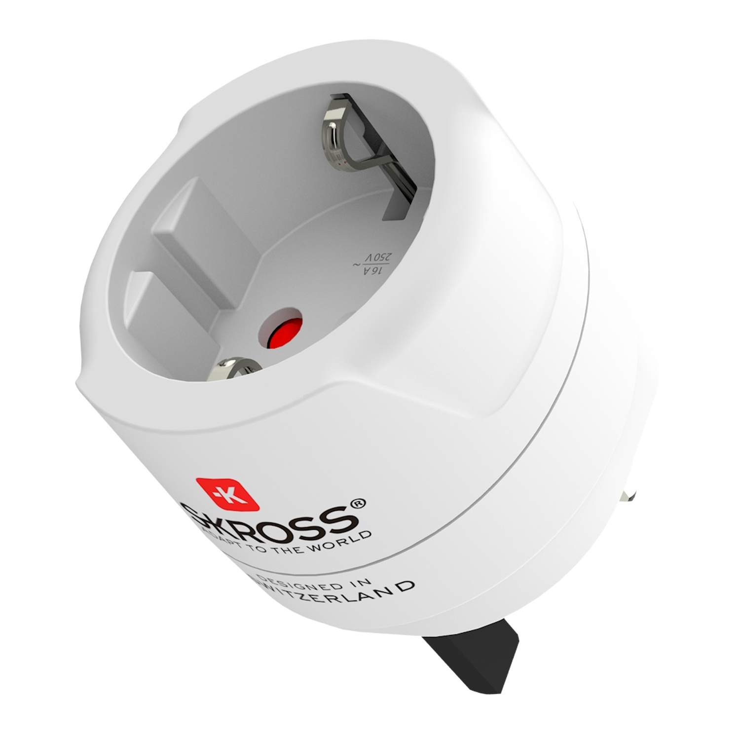 Rejseadapter Europa til Storbritannien osv. Jordet billede