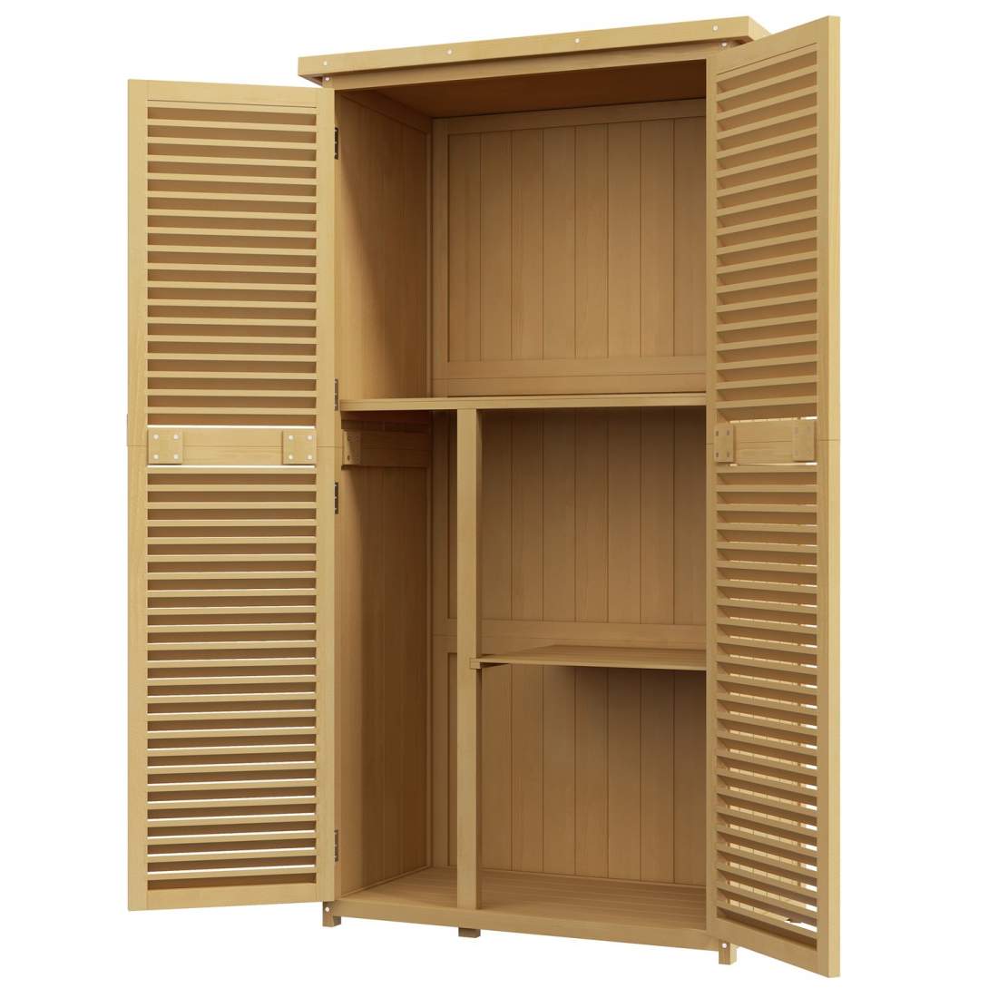 Ljusgult Trädgårdsskåp i Trä med Asfalttak | Elektronik - Tillbehör Mobil & Surfplatta - Mobiltillbehör - Mobilkablar - Tillbehör | Pryloteket