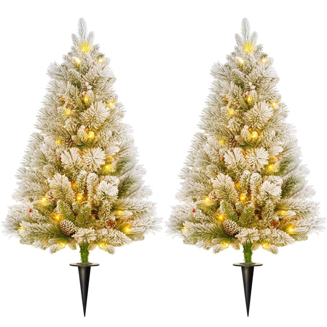 Konstgjord julgran 90 cm med LED-lampor, 2-pack | Sport & Fritid - Friluftsliv & Camping - Belysning | Pryloteket