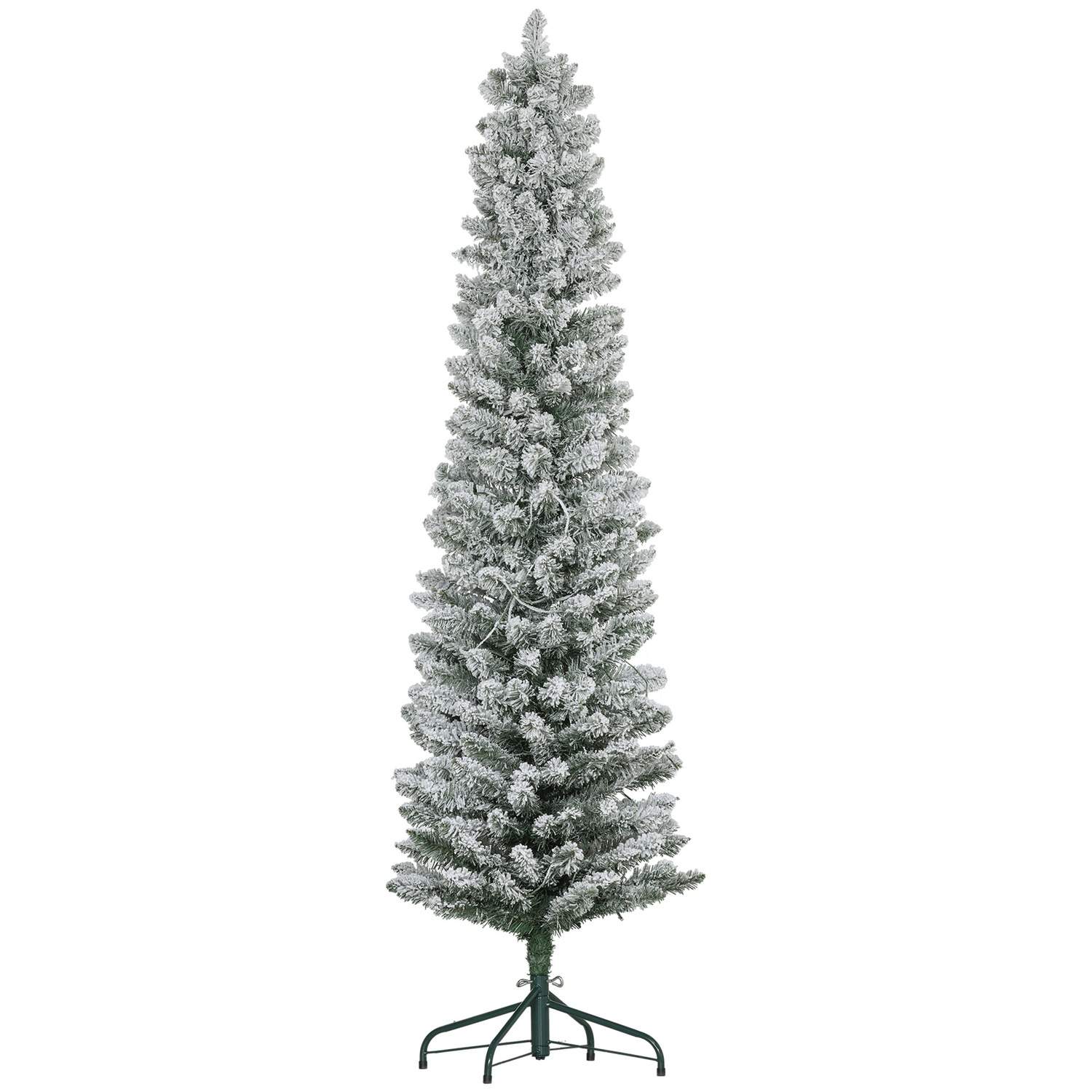 Kunstigt juletræ 180 cm med LED lys