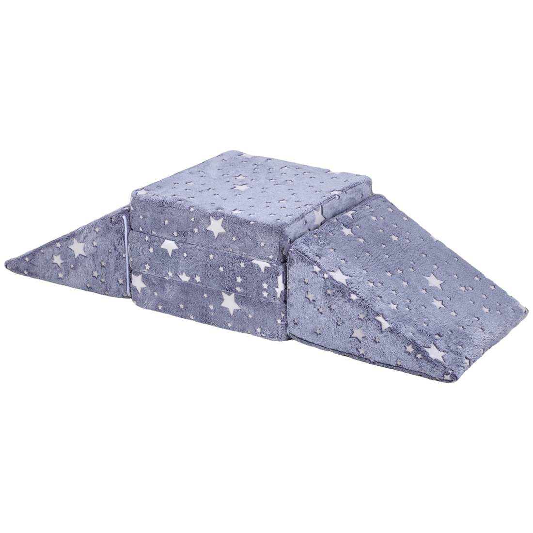 Grå barnsoffa i sammet med liggfunktion | Hem & Hobby | Pryloteket