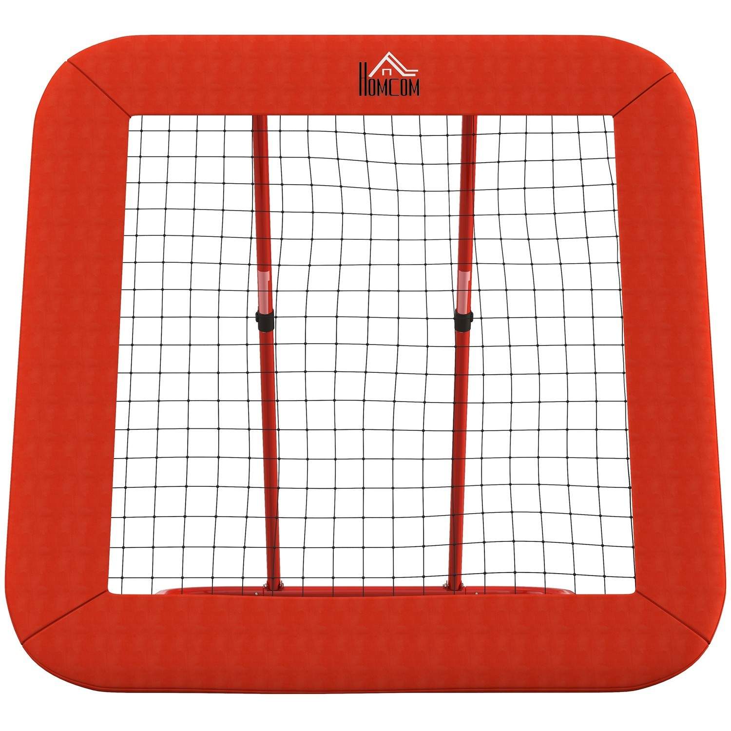 Sammenklappelig rebounder med beskyttende kant, rød