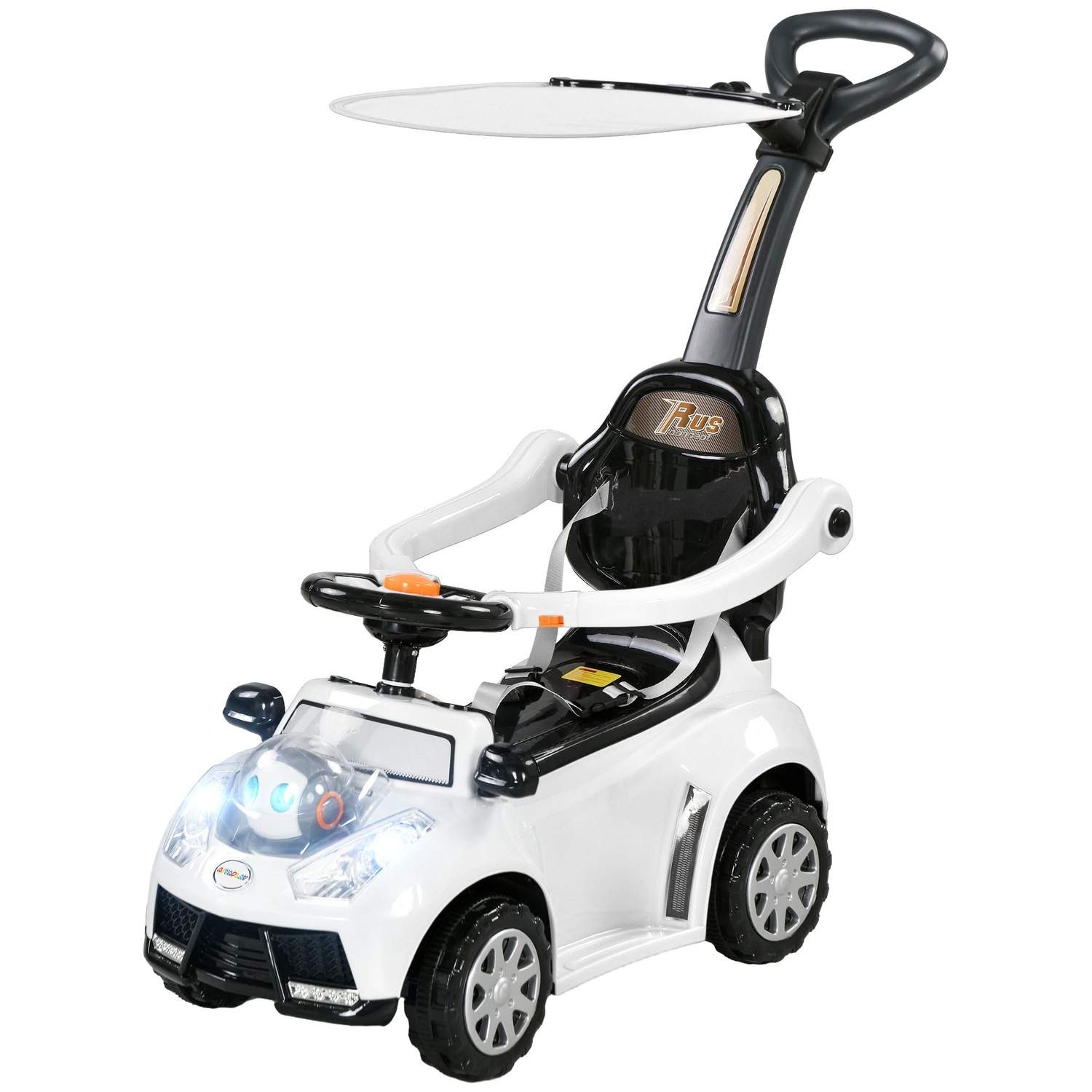 Kørevogn med sikkerhedsbøjle og støttebøjle til børn