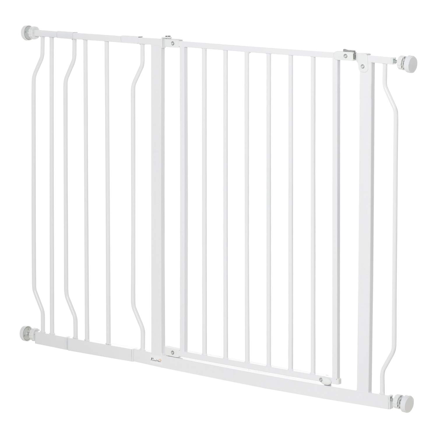 Justerbar hvid dørlåge til hunde og børn