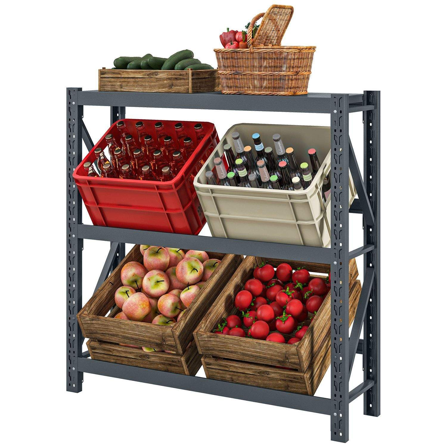 Uafhængig drikkevarestativ til 6 skuffer, justerbar