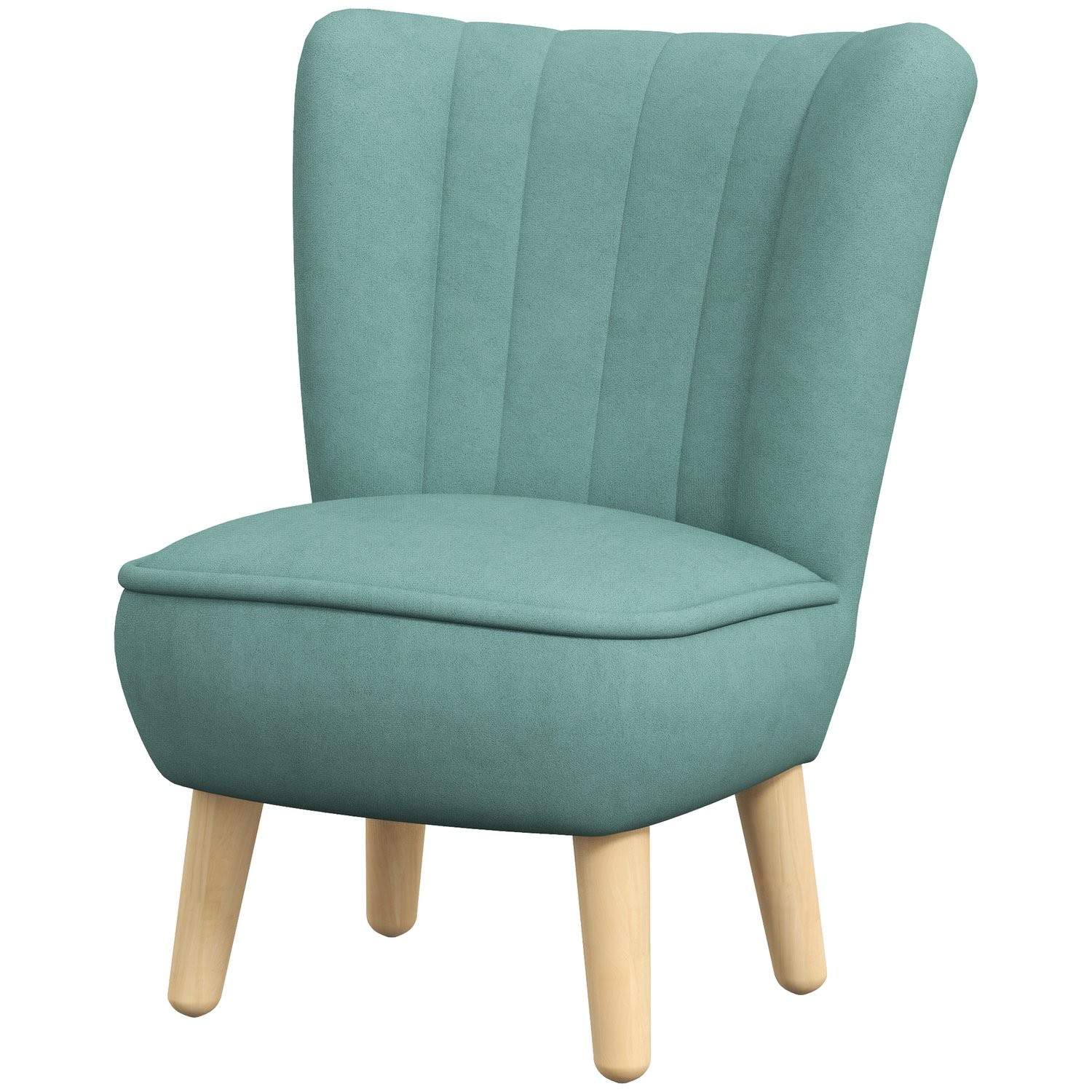 Ljusblå barnfåtölj i sammet för barnrum | Hem & Hobby - Hem & Hushåll - Balkong | Pryloteket