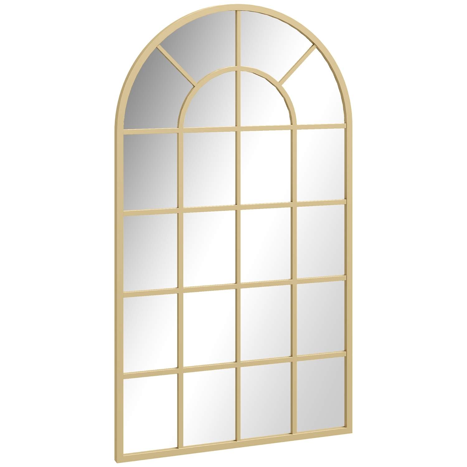 Dekorativt vægspejl guld 110x62cm med metalramme