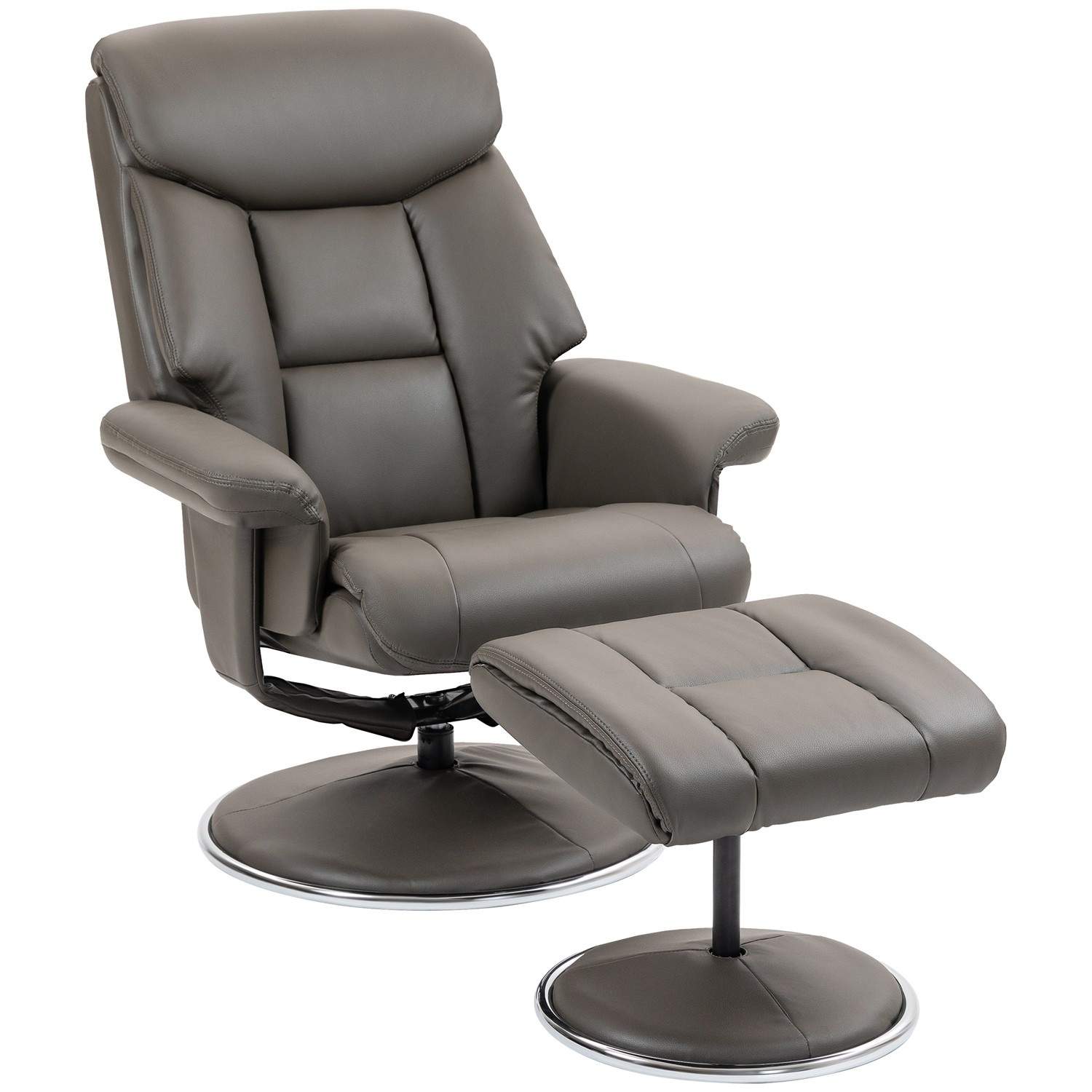 Afslapningslænestol med ligge- og vippefunktion i kunstlæder