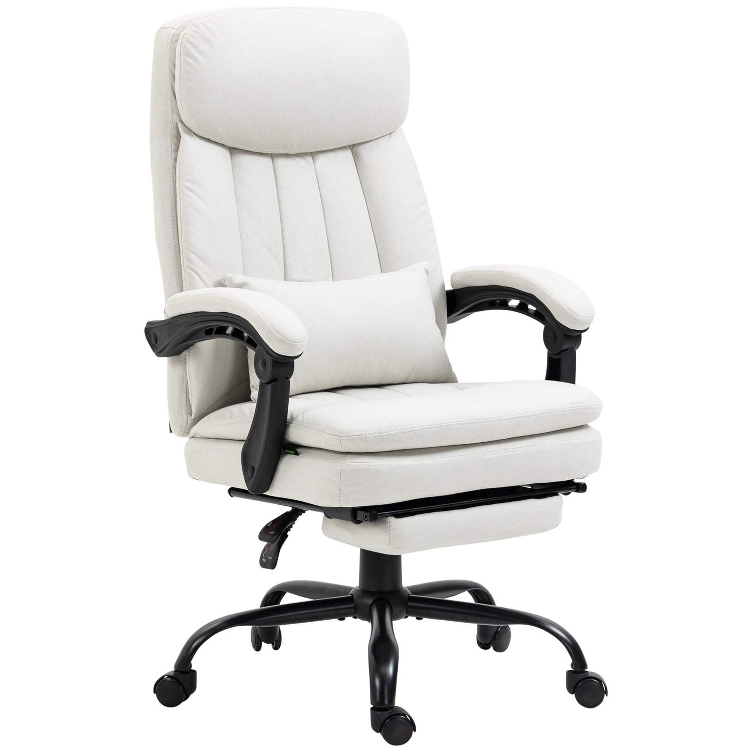 Ergonomisk kontorstol med massage, cremehvid
