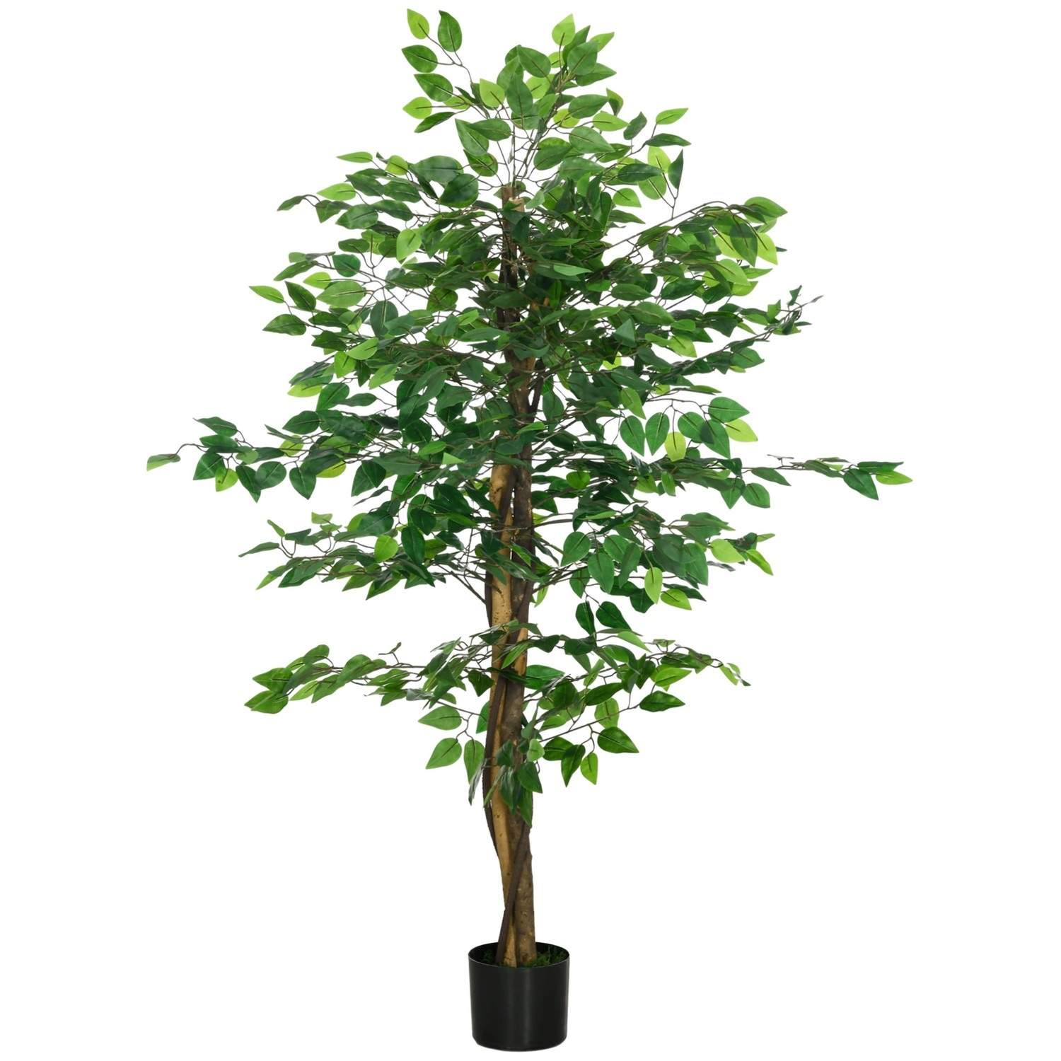 Grøn kunstig ficus plante 150 cm med potte