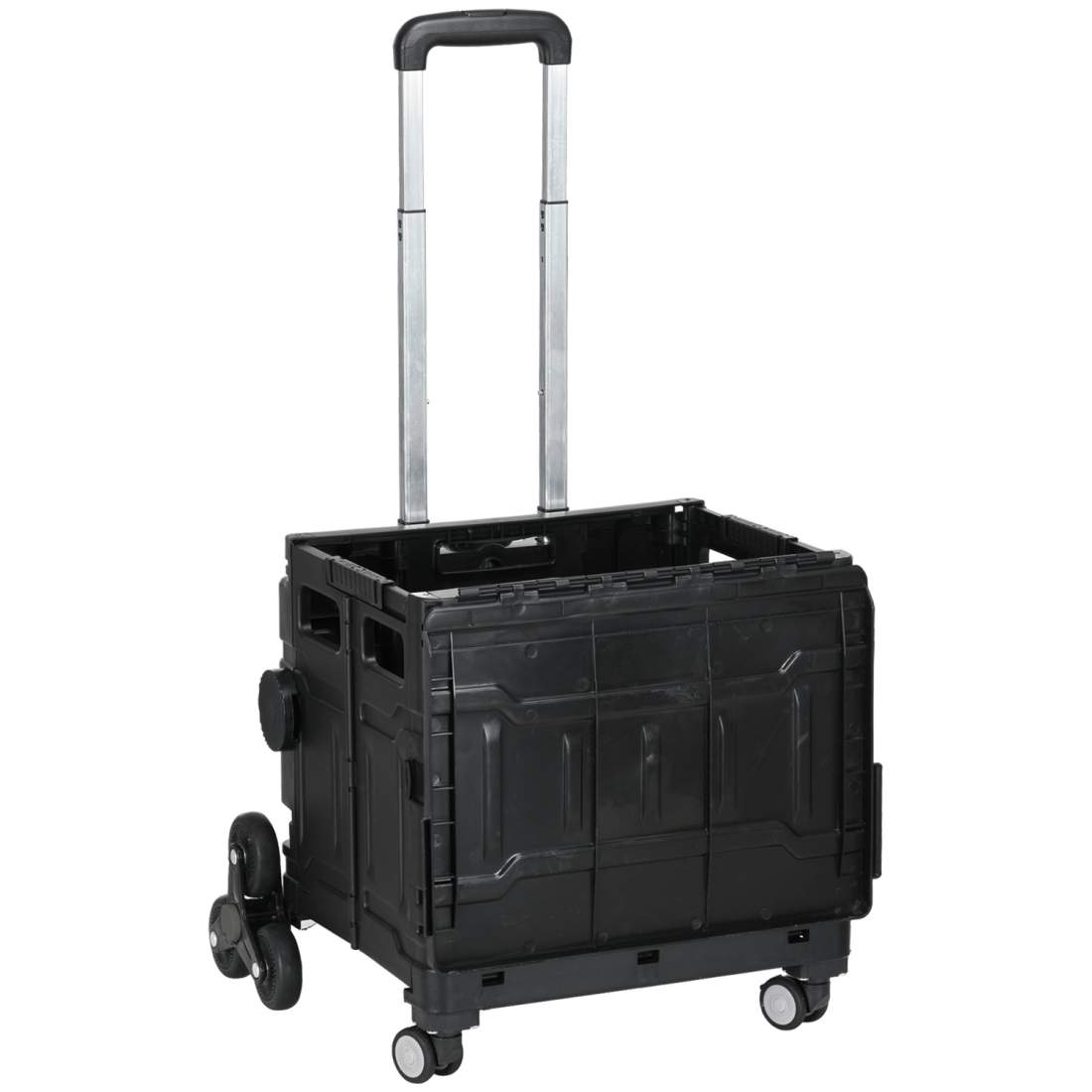 Hopfällbar shoppingvagn 80 kg med teleskophandtag | Hem & Hobby - Hem & Hushåll - Kök - Köksredskap - Lock | Pryloteket