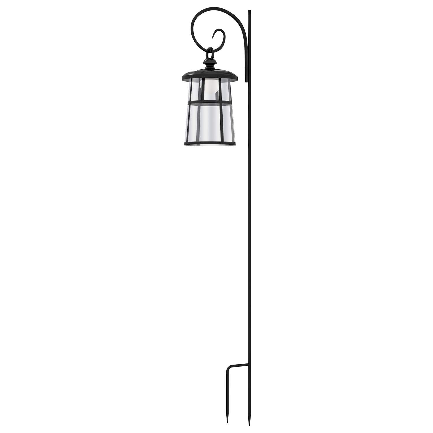 Solar havelanterne LED 122 cm koldt hvidt lys