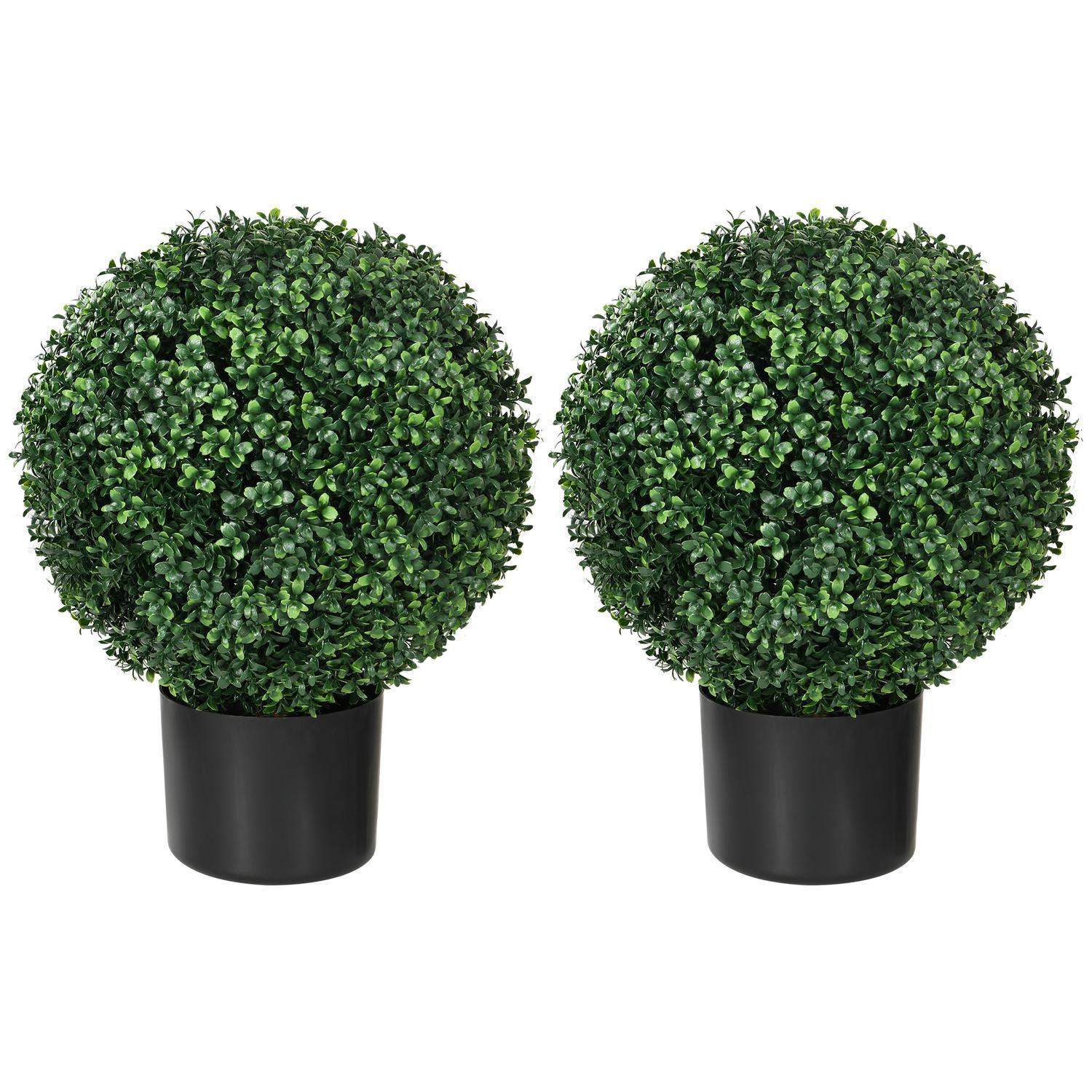 UV-bestandige kunstige planter i potter, 52 cm, sæt med 2 stk