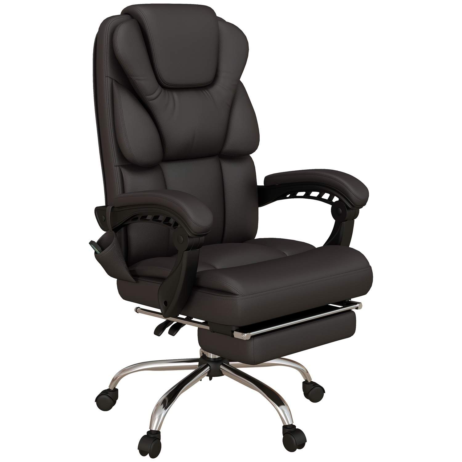 Ergonomisk brun kontorstol med massagefunktion