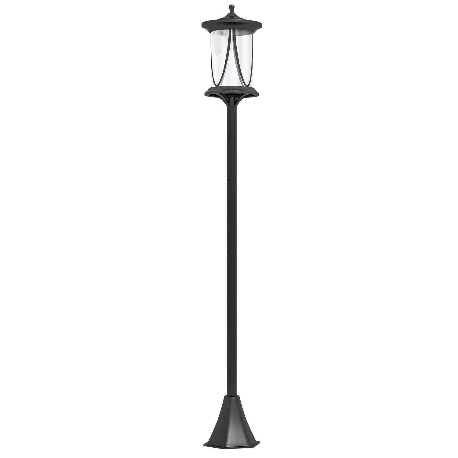 Sort LED Solar Gadebelysning IP44 17W Cool White