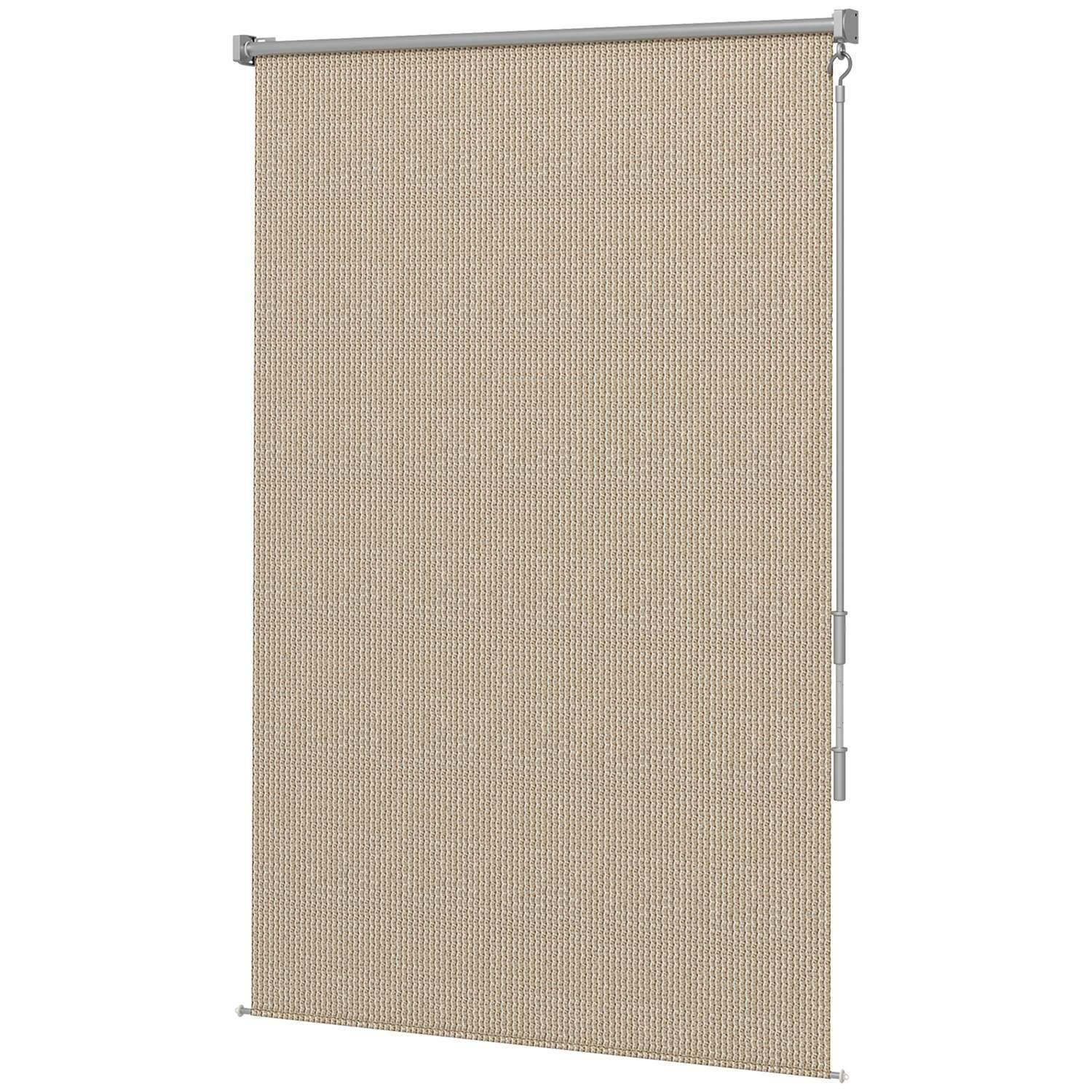 Beige mørklægning altanmarkise 120x185 cm